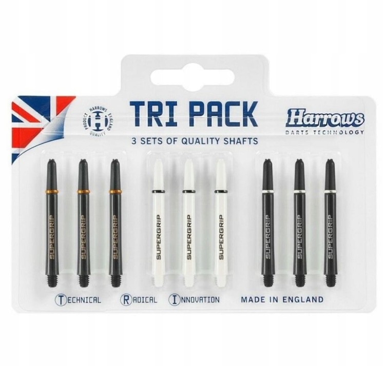 Zestaw Shafty Do Rzutek Dart HARROWS Tri Pack  Supergrip 3x3