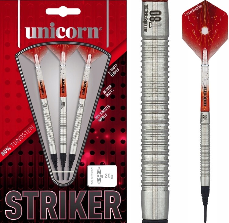 Lotki Rzutki Dart Unicorn Striker 80% Wolfram 17g Soft