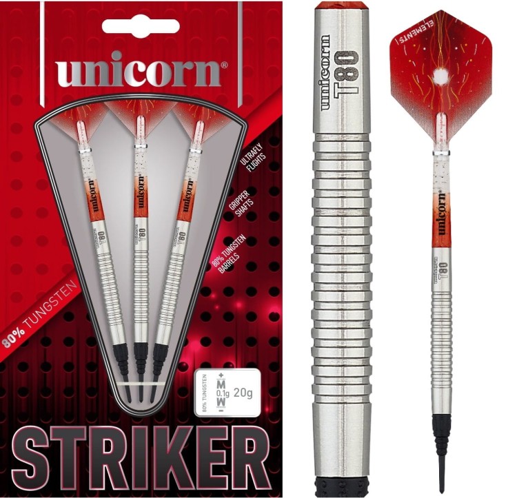 Lotki Rzutki Dart Unicorn Striker 80% Wolfram 18g Soft