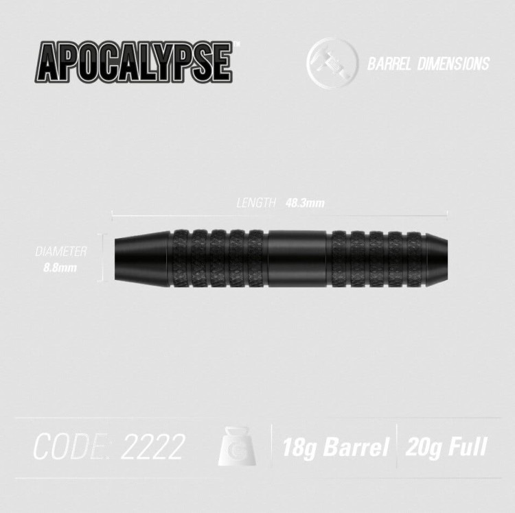 Lotki Rzutki Dart Winmau Apocalypse Brass Mosiężne 18g SOFT