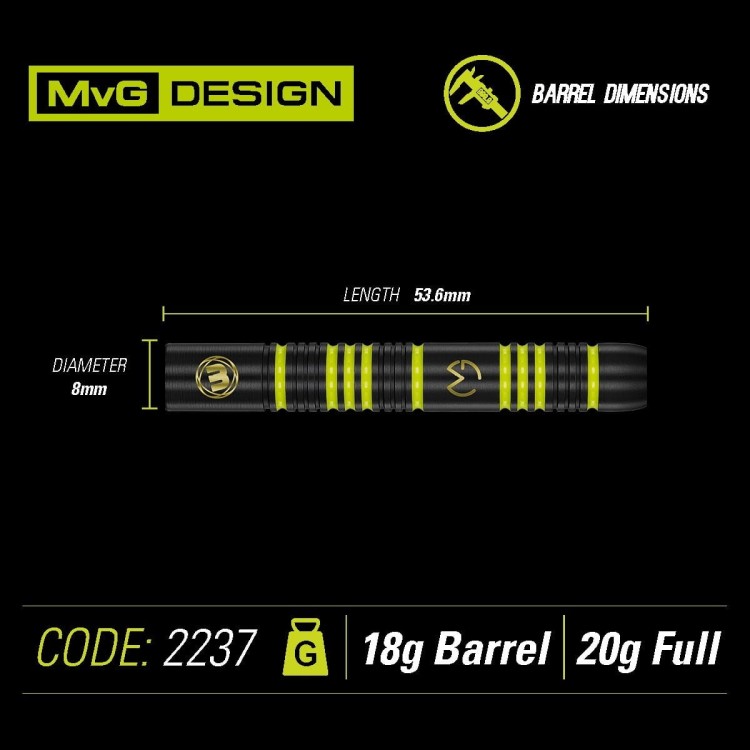 Lotki Rzutki Dart Winmau MvG Ambition 18g Soft Tip