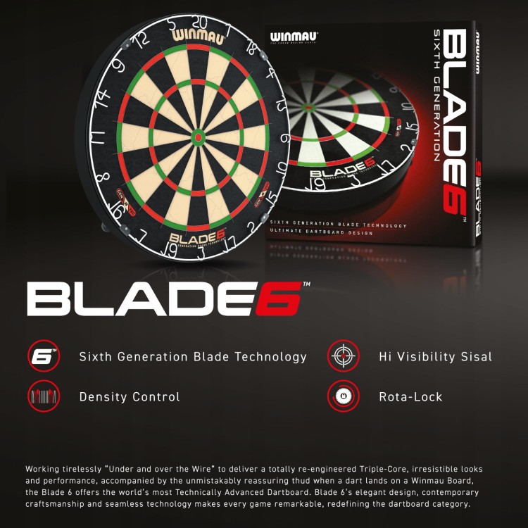 Profesjonalna Tarcza Dart Sizalowa Winmau BLADE 6
