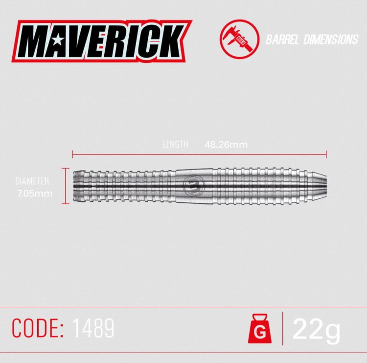 LOTKI RZUTKI DART WINMAU Maverick 80% Wolfram 21g, 22g, 23g, 24g, 25g