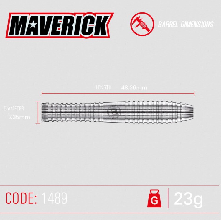 LOTKI RZUTKI DART WINMAU Maverick 80% Wolfram 21g, 22g, 23g, 24g, 25g