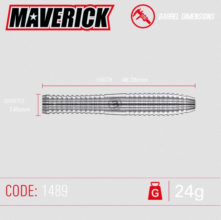 LOTKI RZUTKI DART WINMAU Maverick 80% Wolfram 21g, 22g, 23g, 24g, 25g
