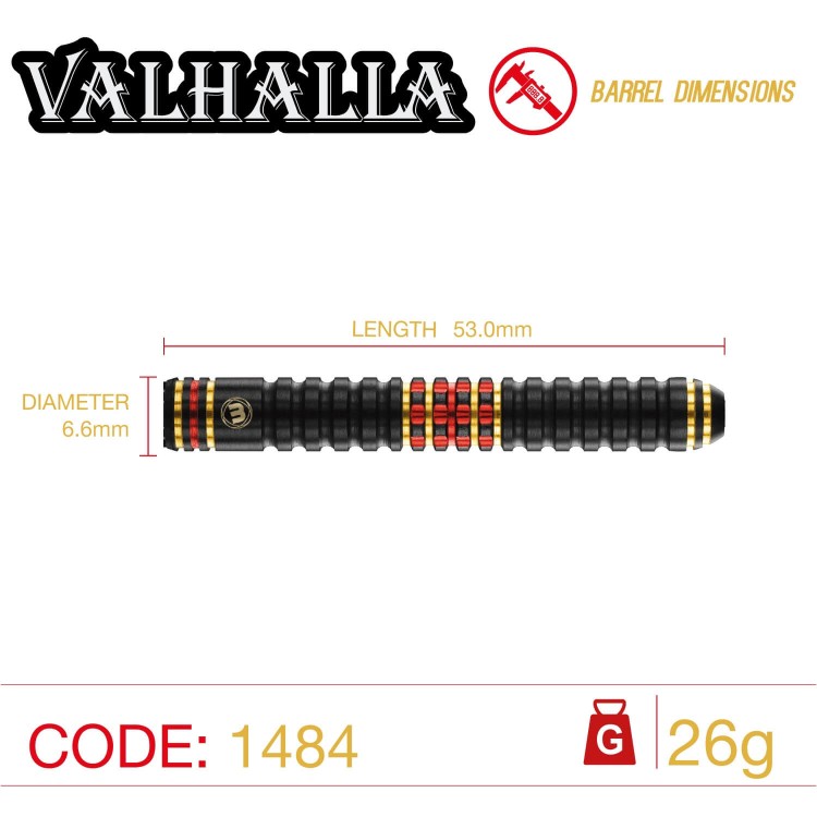 Lotki Rzutki Dart Winmau Valhalla 85 / 95% Wolfram 22g , 24g , 26g