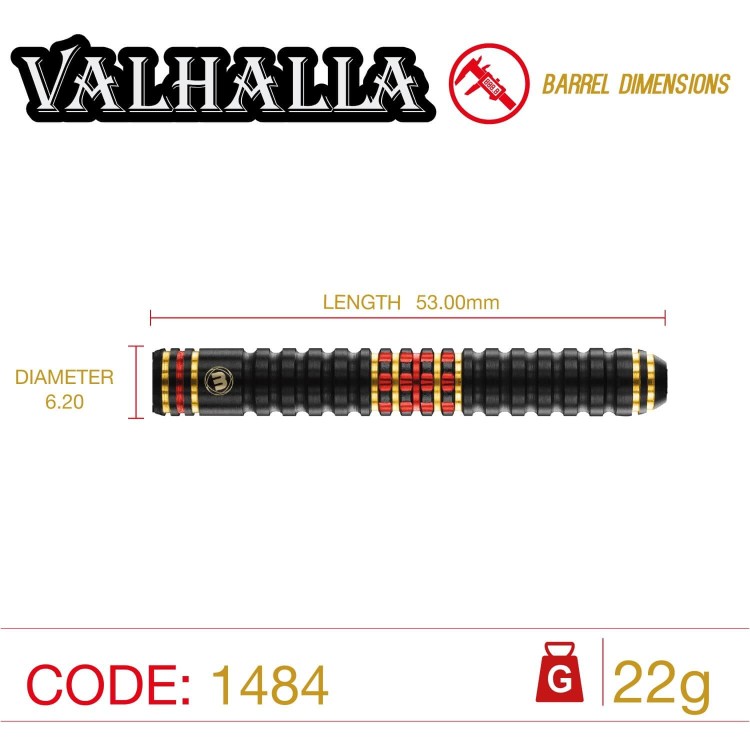 Lotki Rzutki Dart Winmau Valhalla 85 / 95% Wolfram 22g , 24g , 26g