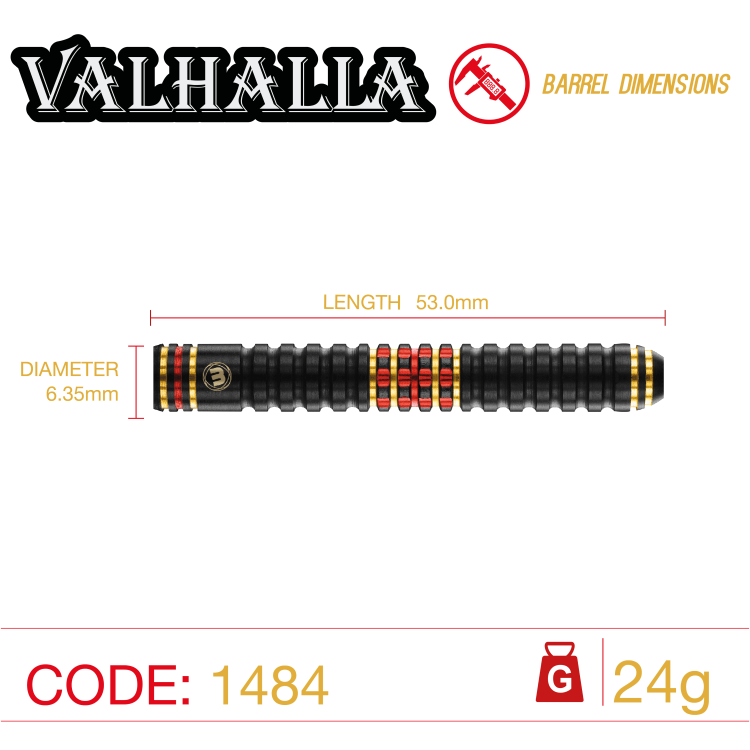 Lotki Rzutki Dart Winmau Valhalla 85 / 95% Wolfram 22g , 24g , 26g