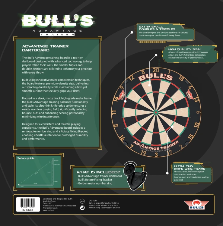 Bull's Advantage Trainer Profesjonalna Tarcza Treningowa do gry w rzutki dart