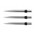 Red Dragon Trident Stalowe Groty do rzutek lotek dart - Srebrne