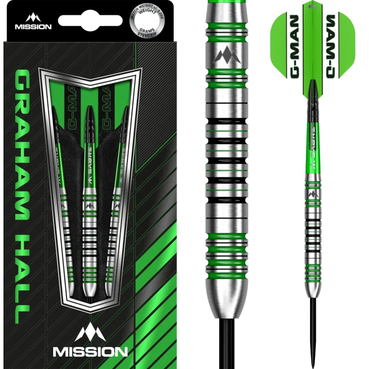 Lotki Rzutki Dart Mission Graham Hall Black &amp; Green 90% 22g, 24g