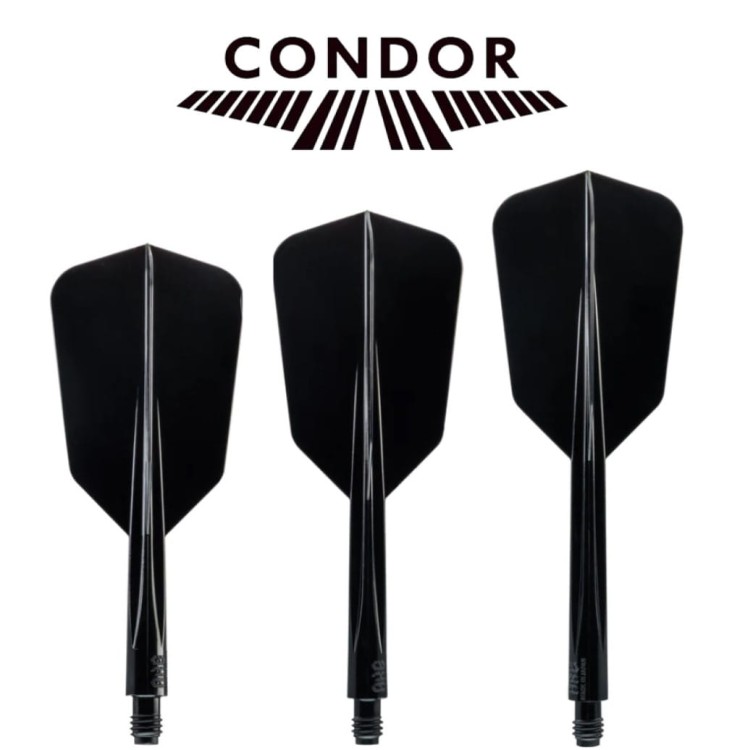System Condor AXE System Shafty + Piórka Dart Slim Wing Czarne - Short, Medium, Long