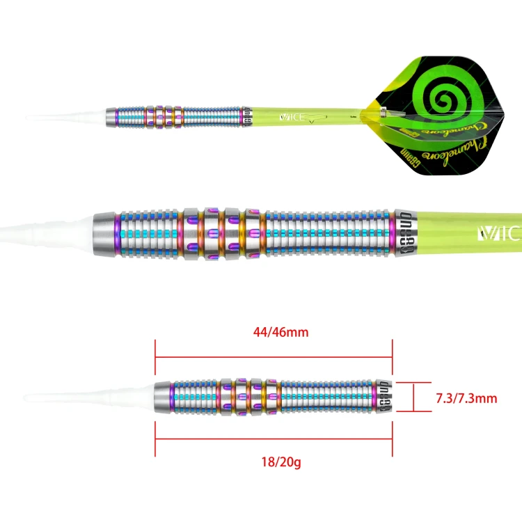 Lotki Rzutki Dart One80 Chameleon Citrine Softip - 18g, 20g