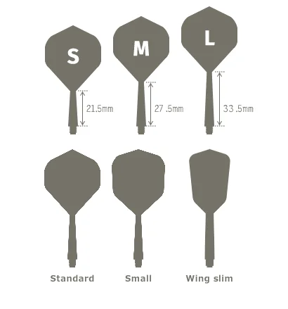 System Condor AXE Neon System Shafty + Piórka do rzutek Dart No.2 Standard - Short, Medium, Long