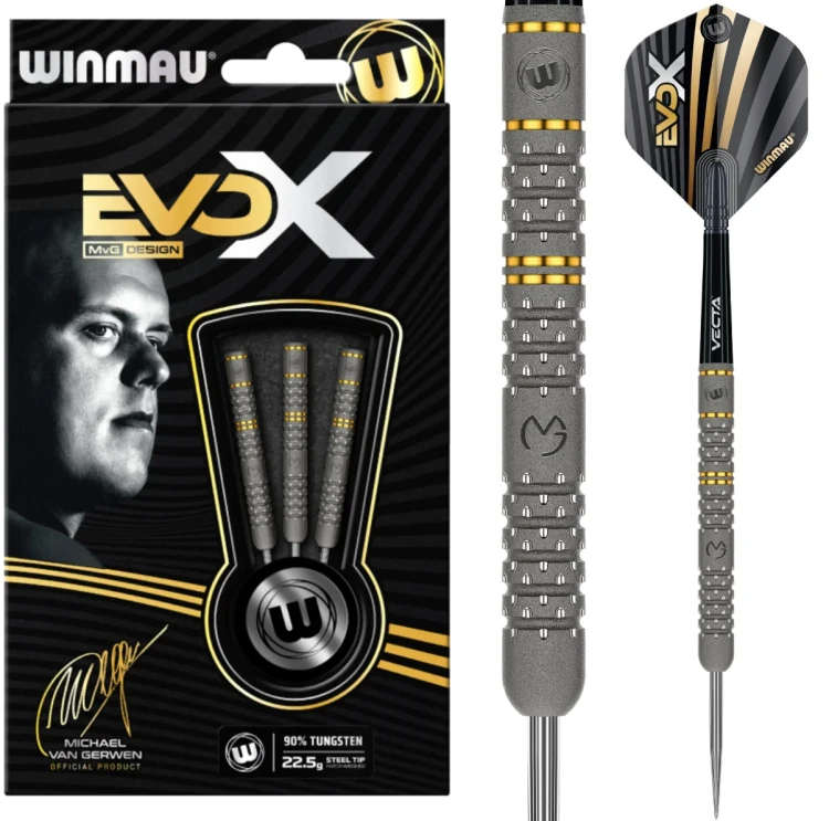 Lotki Rzutki Dart Winmau MvG EVO X 90% Wolfram 22.5g