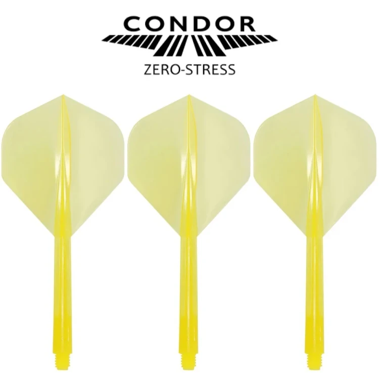 Condor Zero Stress Shafty + Piórka do rzutek Dart No.2 Standard Żółte – Short, Medium, Long