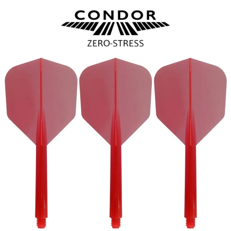 Condor Zero-Stress Shafty + Piórka Dart Czerwony Small Short, Medium, Long