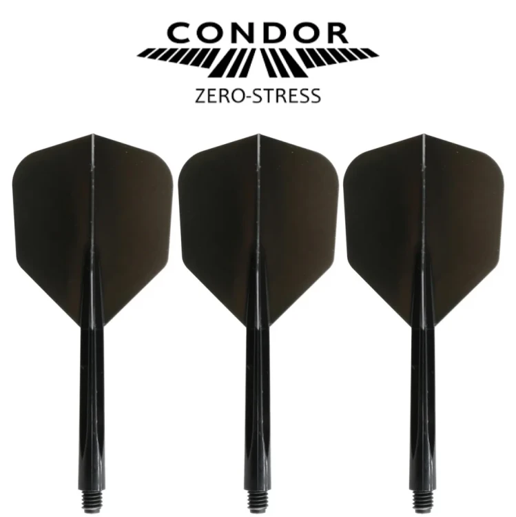 Condor Zero-Stress Shafty + Piórka Dart Czarny Small Short, Medium, Long