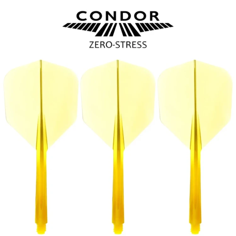 Condor Zero-Stress Shafty + Piórka Dart Żółty Small Short, Medium, Long