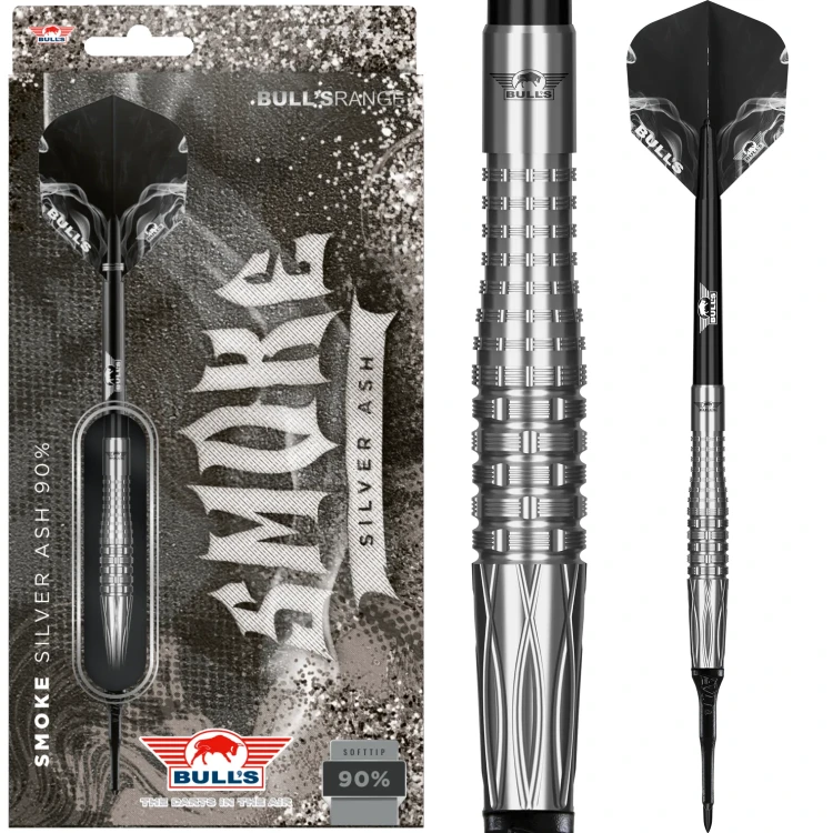 Lotki Rzutki do Darta Bull’s Smoke Silver Ash 90% - 18g Softip