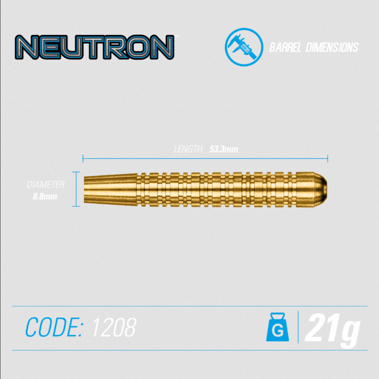 Lotki Rzutki Dart Winmau Neutron Brass Mosiężne 19g 21g