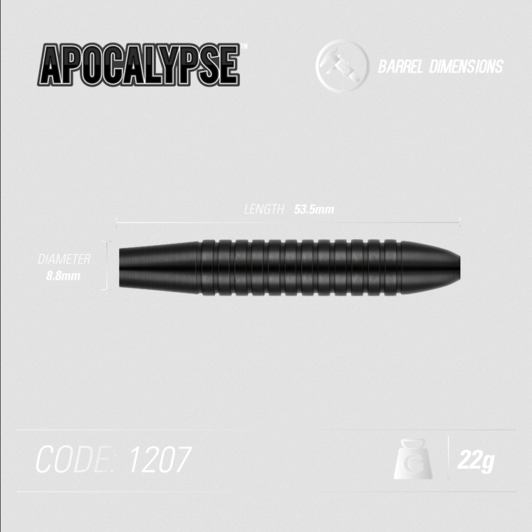 Lotki Rzutki Dart Winmau Apocalypse Brass Mosiężne 22g 24g