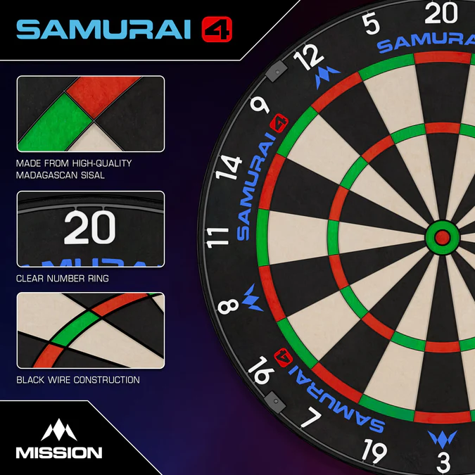 MissionSamurai4BlackEditionDartboardImage2.webp