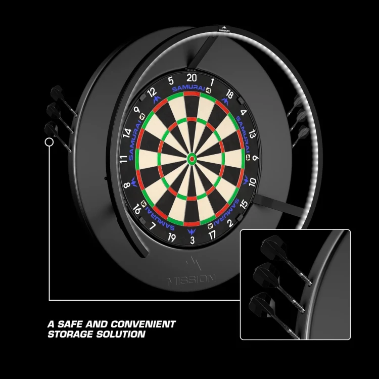 Mission Black Logo Surround With Dart Holder  3.webp