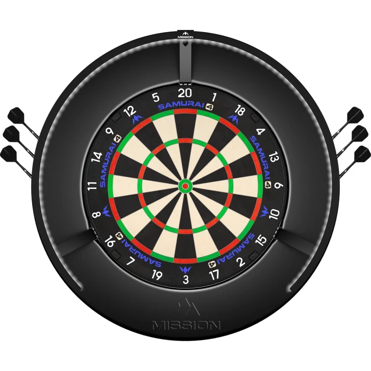 Mission Black Logo Surround With Dart Holder Setup.webp