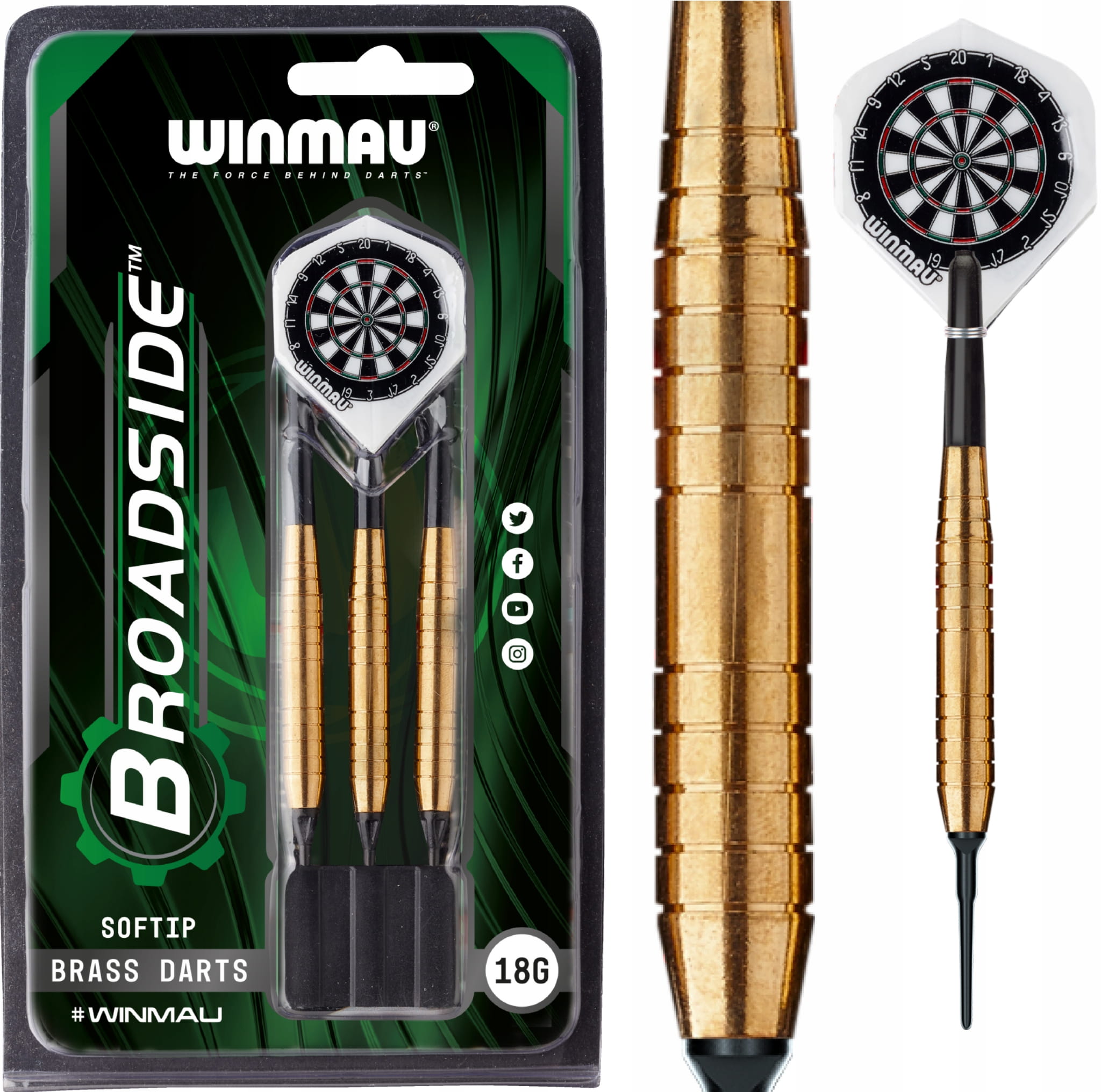 Lotki Rzutki Dart Winmau BROADSIDE Soft Tip 18g