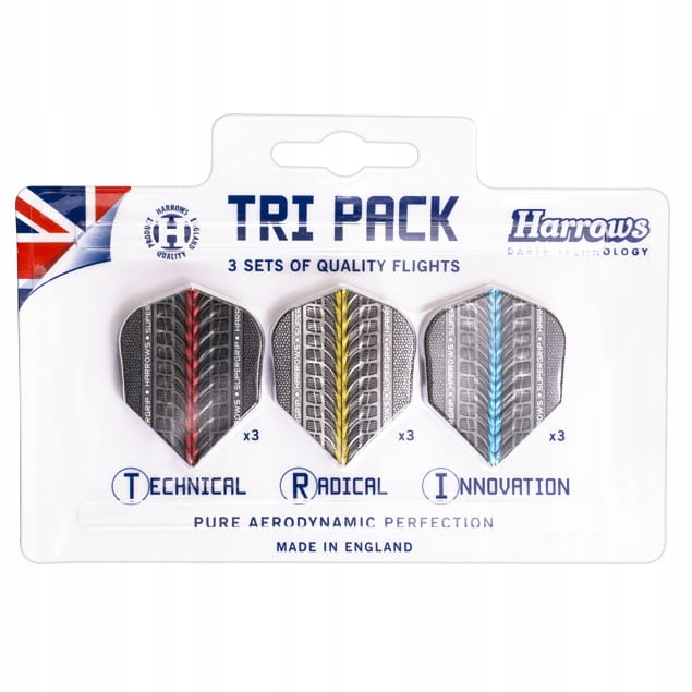 Zestaw Piórek Dart Harrows TRI PACK SUPERGRIP 3x3