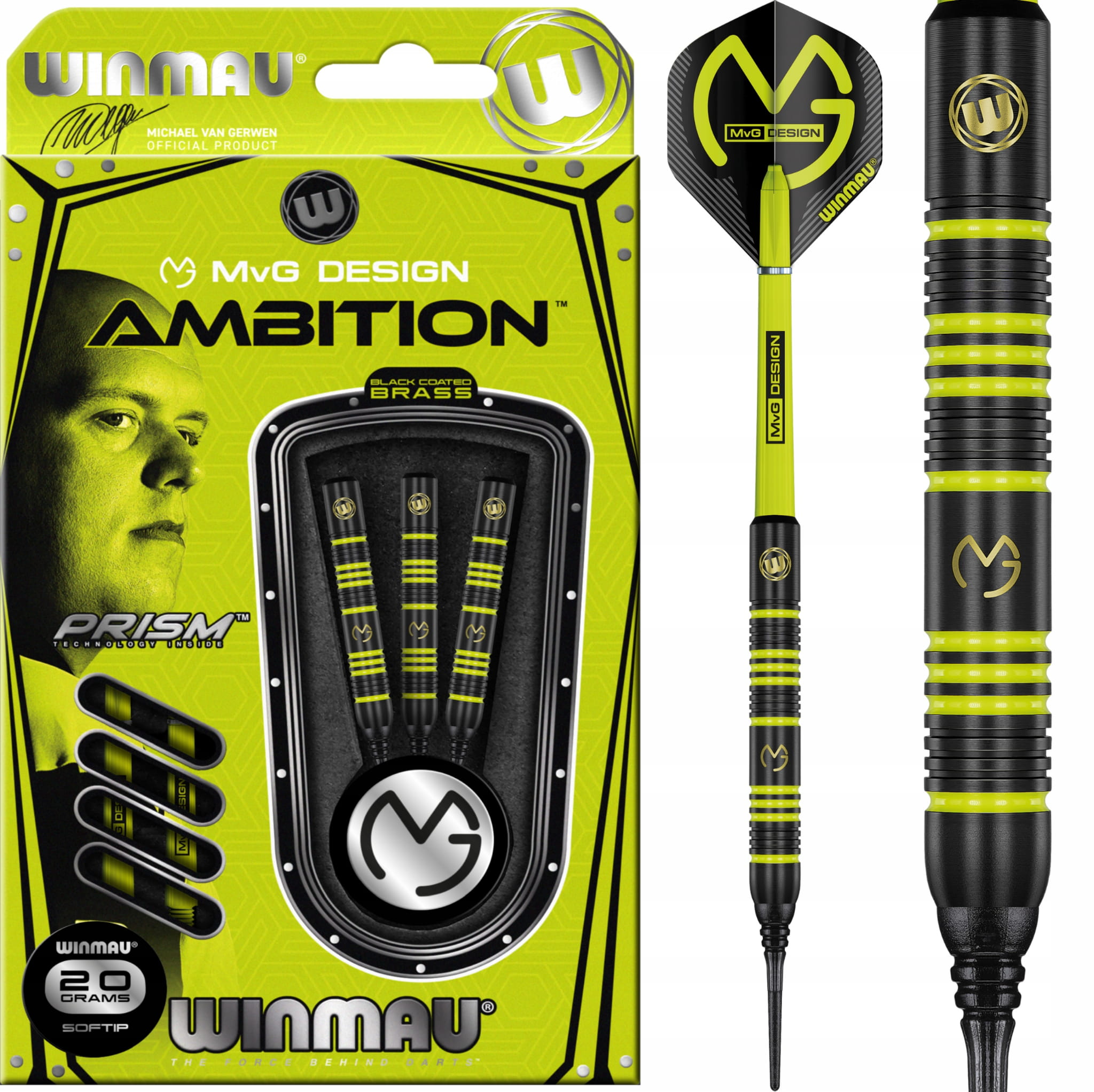 Lotki Rzutki Dart Winmau MvG Ambition 18g Soft Tip