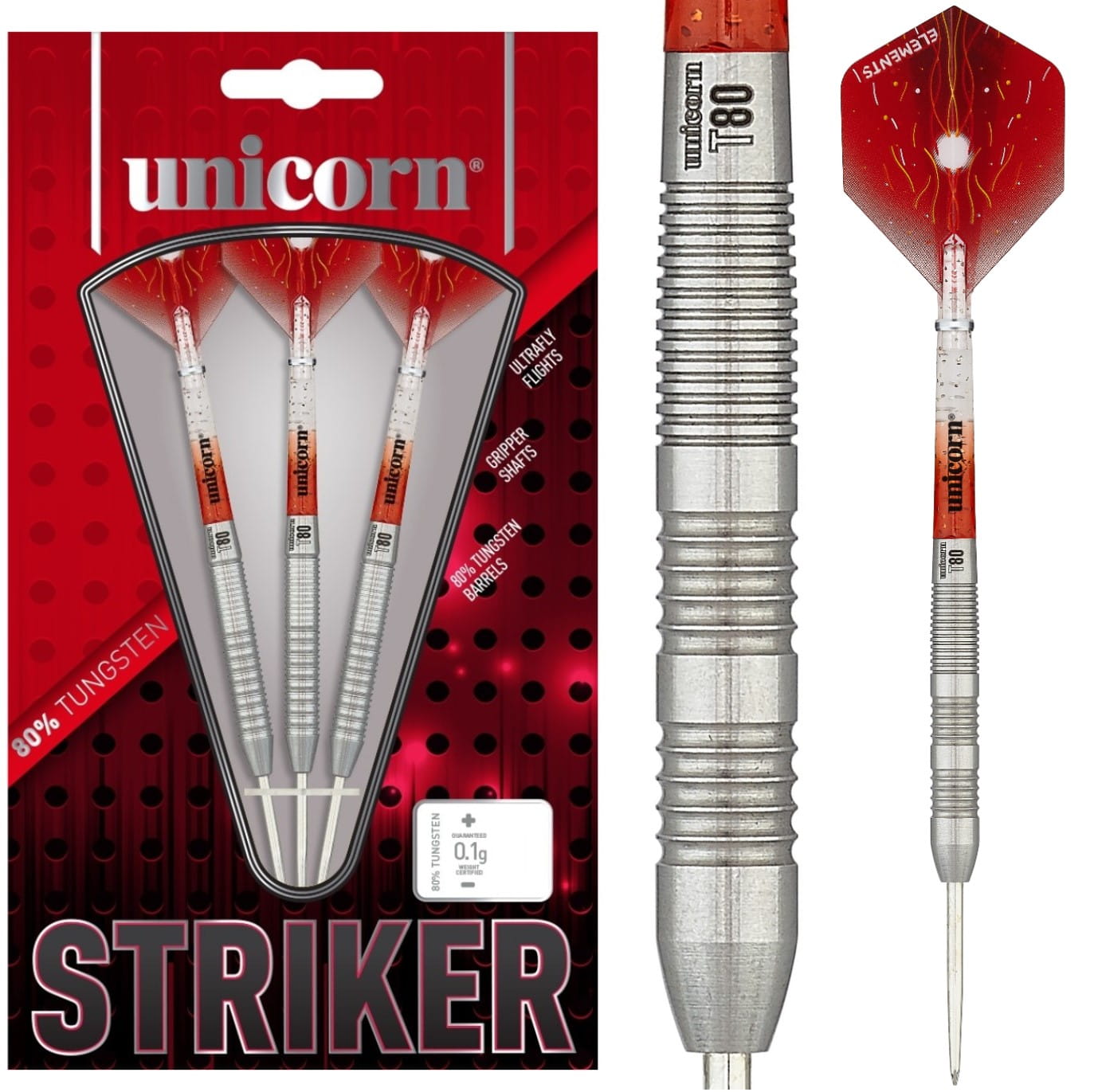 Lotki Rzutki Dart Unicorn Striker 80% Wolfram Type 3 22g, 24g