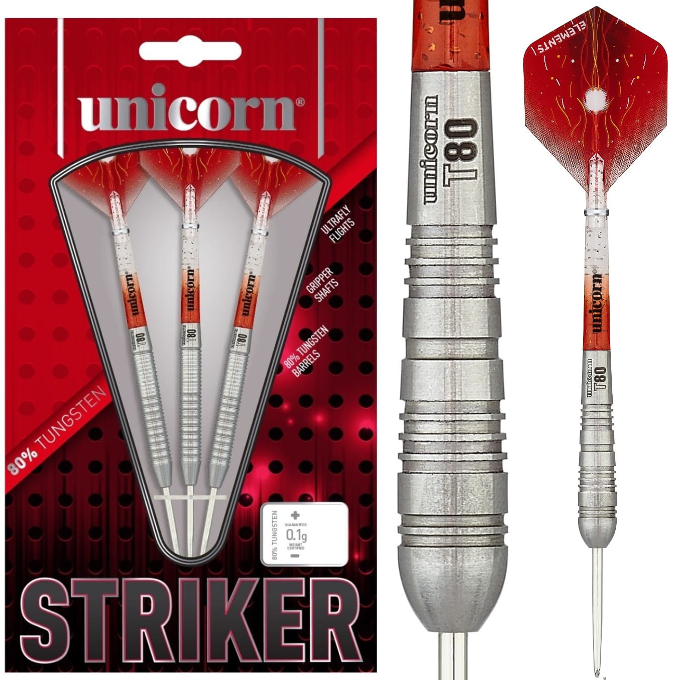 Lotki Rzutki Dart Unicorn Striker 80% Wolfram Type 4 23g, 25g