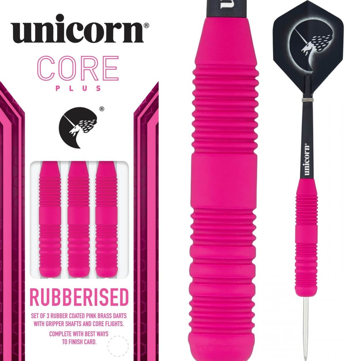 Lotki Rzutki Dart Unicorn Core Plus Rubberised 22g, 24g, 26g