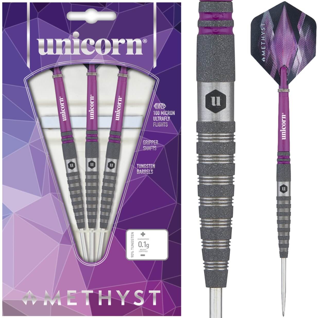 Lotki Rzutki Dart Unicorn Amethyst 4 90% Wolfram 20g, 22g