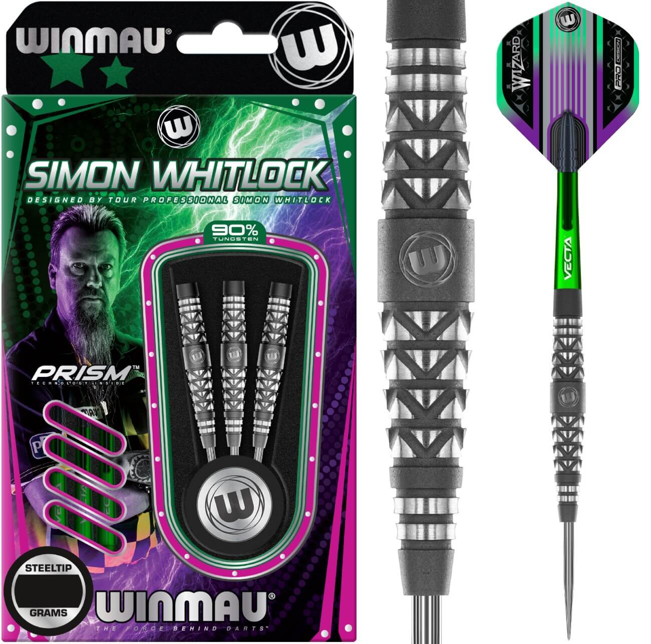 Lotki Rzutki Dart Winmau Simon Whitlock Atomised 90% Wolfram 22g , 24g