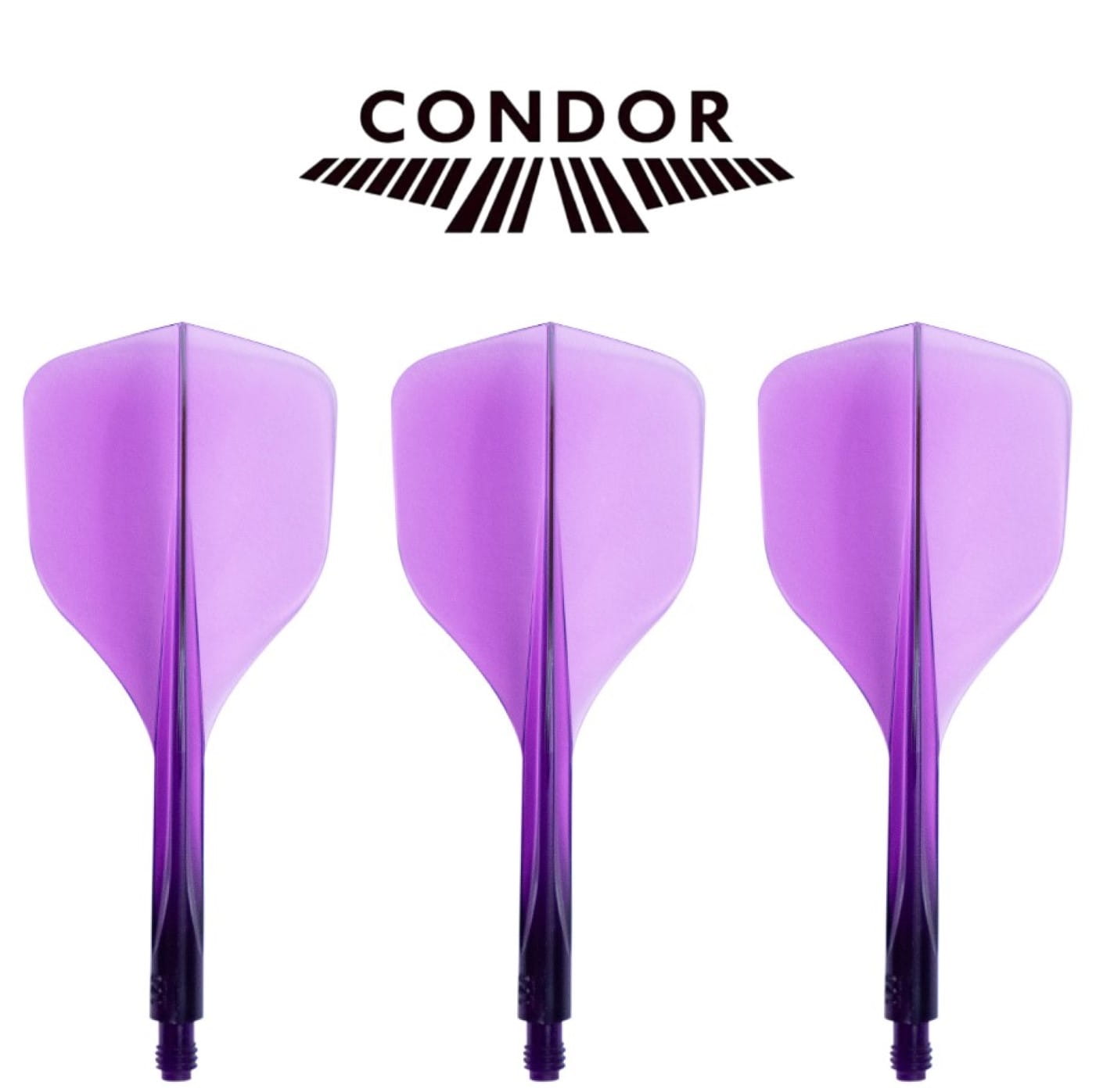 Condor AXE 120 Trzyskrzydłowe Shafty + Piórka Dart Small Fioletowe - Long, Medium, Short