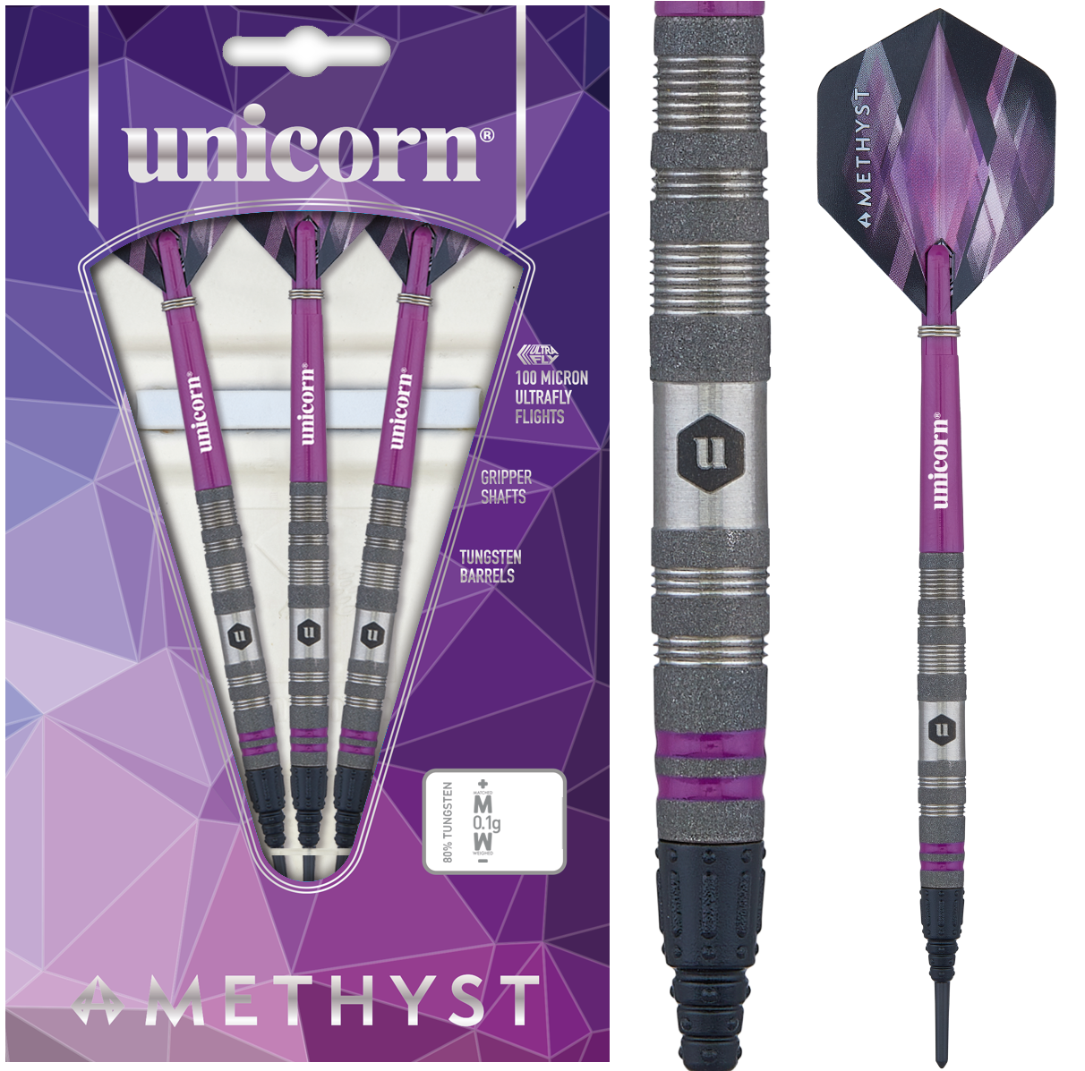 Lotki Rzutki Dart Unicorn Amethyst 2 80% Wolfram 18g