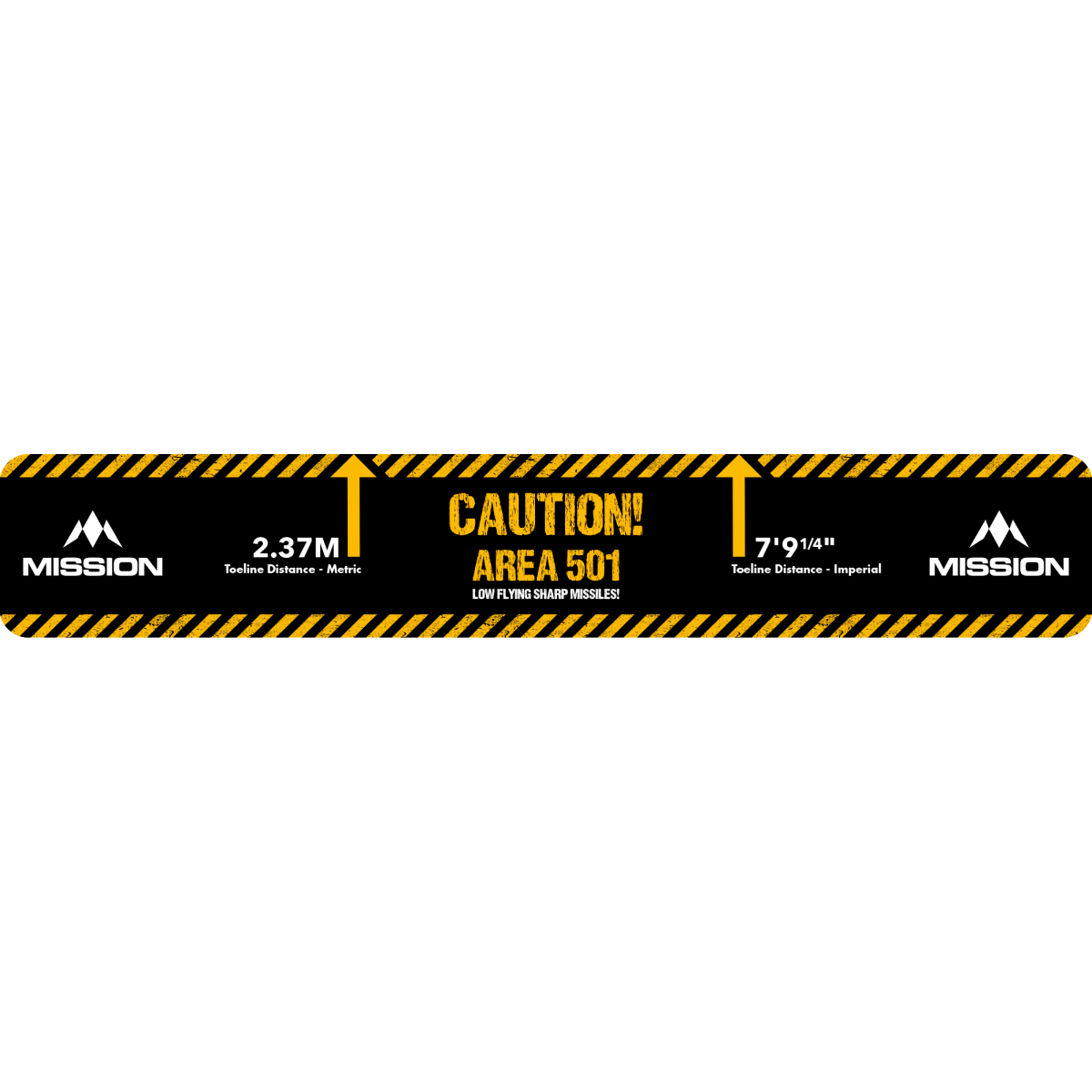 Linia Rzutu Dart Mission Throw Line Oche Caution -Area 501