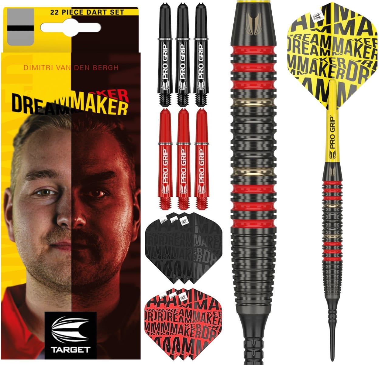 Lotki Rzutki Dart Target Dimitri van Den Bergh Mosiężne 16g SOFT