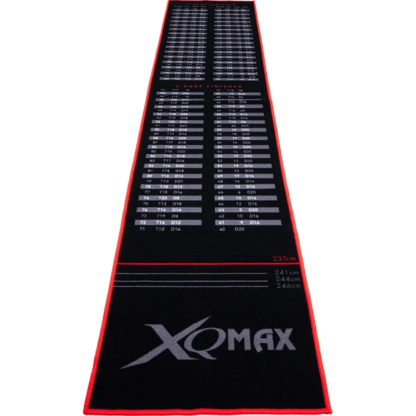 Mata Ochronna do darta na podłogę XQMAX Checkout 285x80cm - Czerwona