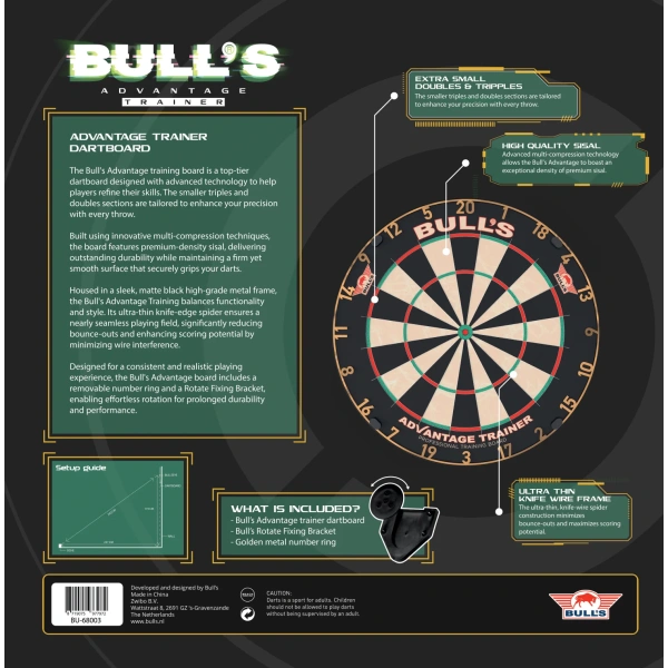 Tarcza treningowa do darta Bull's Gold Advantage Trainer - obrazek 3