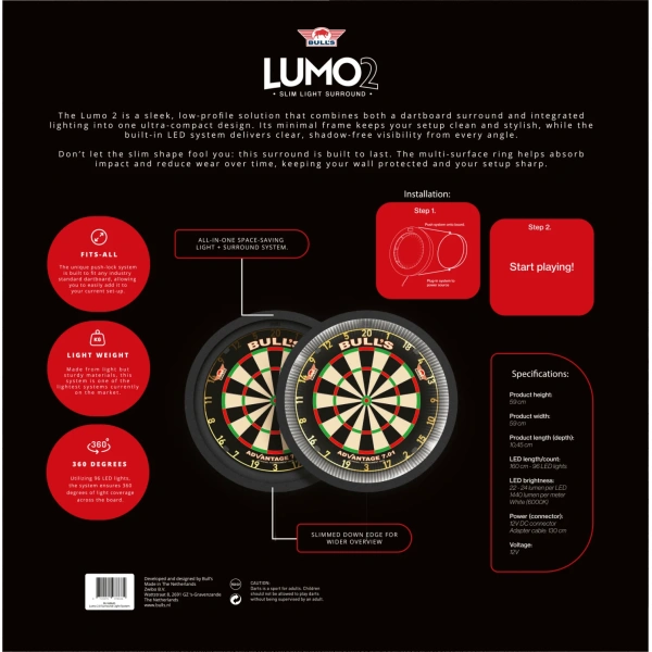Oświetlenie z osłoną do tarczy dart Bull’s Lumo 2 Light System - obrazek 4