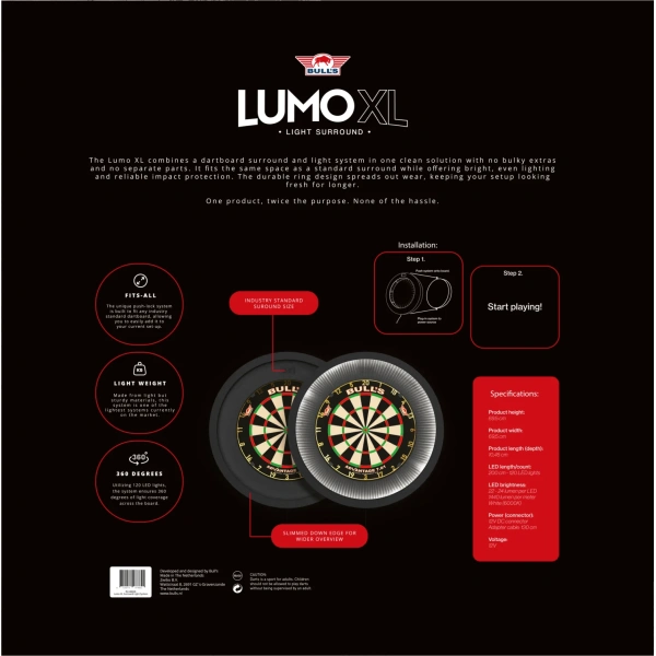 Oświetlenie z osłoną do tarczy dart Bull’s Lumo XL Light System - obrazek 5