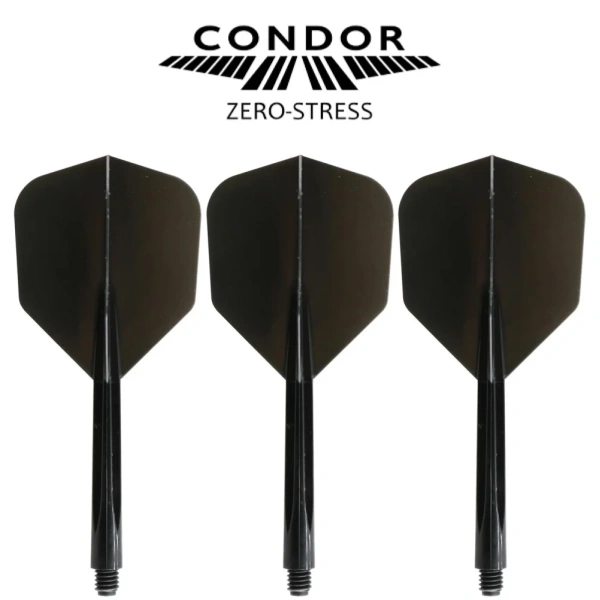 Condor Zero-Stress Shafty + Piórka Dart Czarny Small Short, Medium, Long