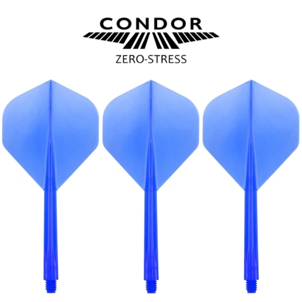 Condor Zero Stress Shafty + Piórka do rzutek Dart No.2 Standard Niebieskie - Short, Medium, Long