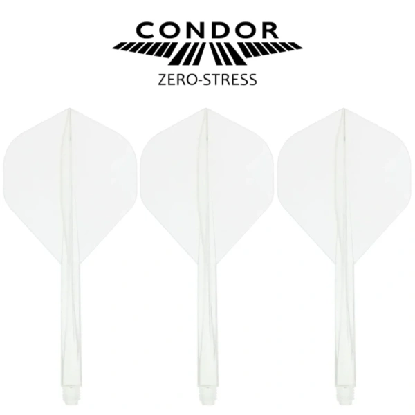 Condor Zero Stress Shafty + Piórka do rzutek Dart No.2 Standard Przeźroczyste – Short, Medium, Long