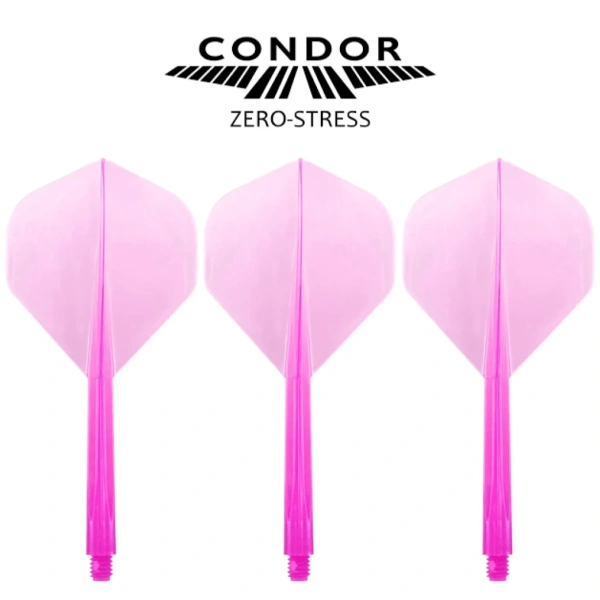 Condor Zero Stress Shafty + Piórka do rzutek Dart No.2 Standard Różowe – Short, Medium, Long