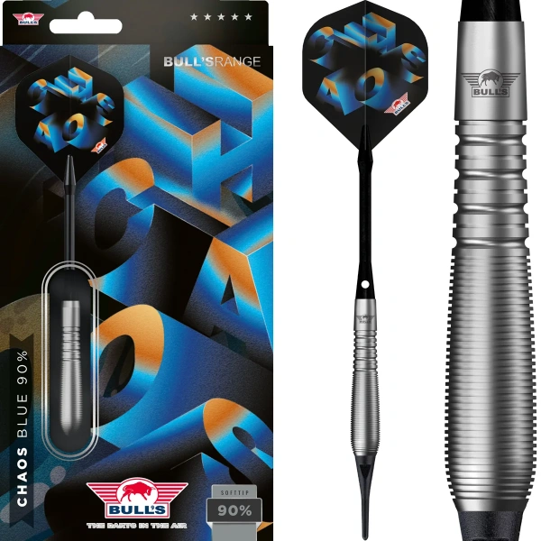 Lotki Rzutki Dart Bull’s Chaos Niebieskie Soft 90% 19g